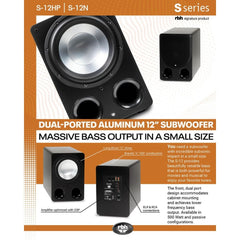 RBH S-12N 12" non-powered subwoofer - Dreamedia AV