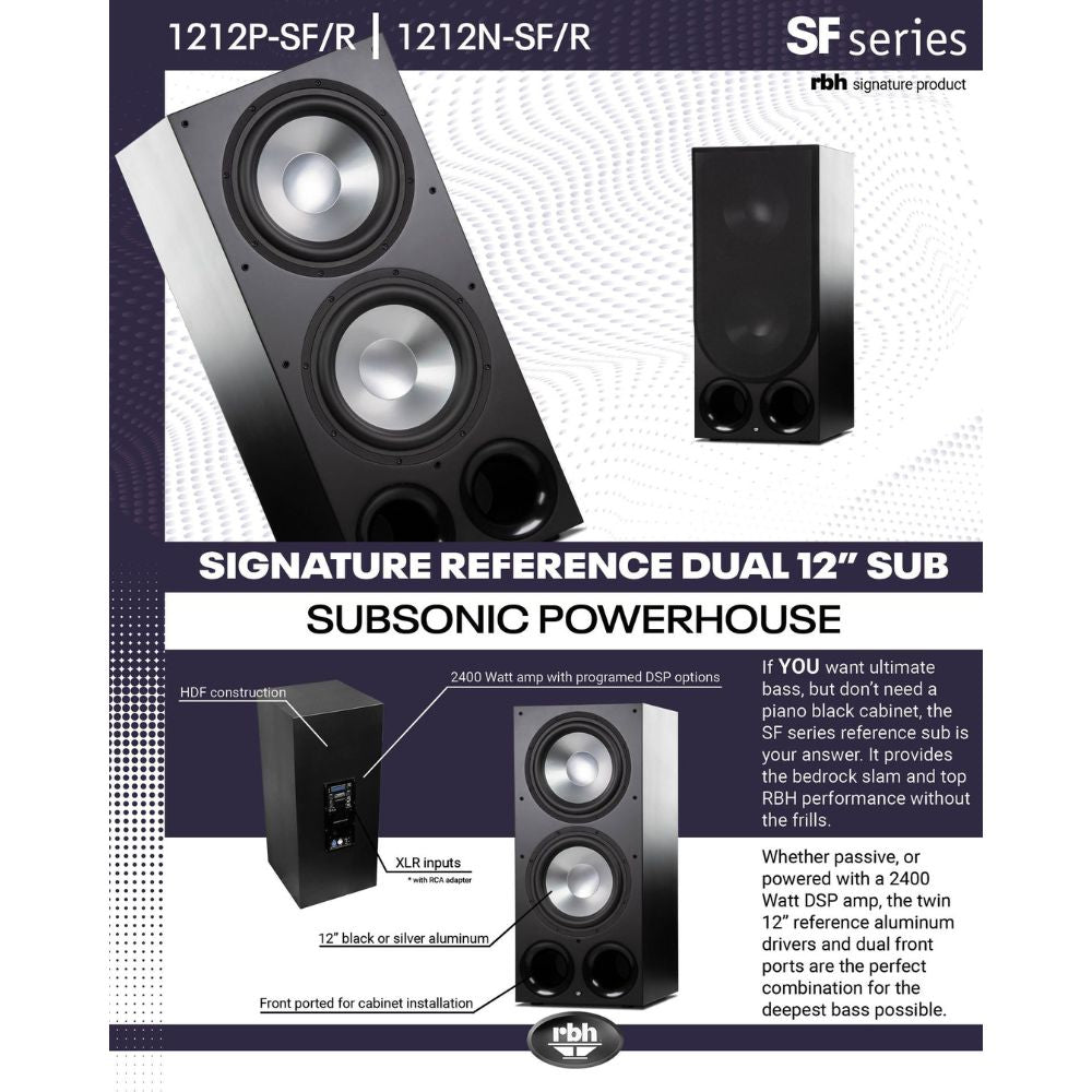 RBH Sound 1212P-SF/R Freestanding Powered Subwoofer (Each) - Dreamedia AV