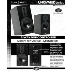 RBH Sound 61/AX Active Bookshelf Speakers (pair) - Dreamedia AV