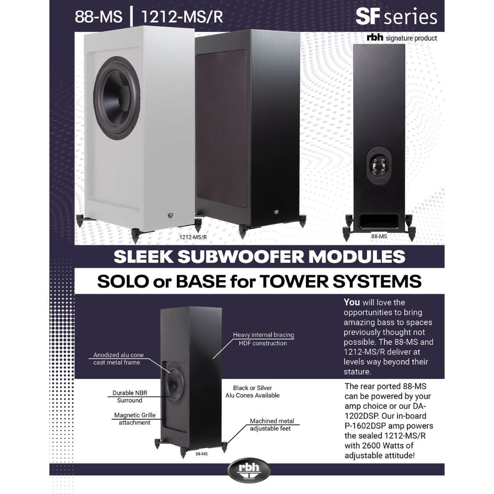 RBH Sound 88-MS Dual 8" Subwoofer Module (Each) - Dreamedia AV